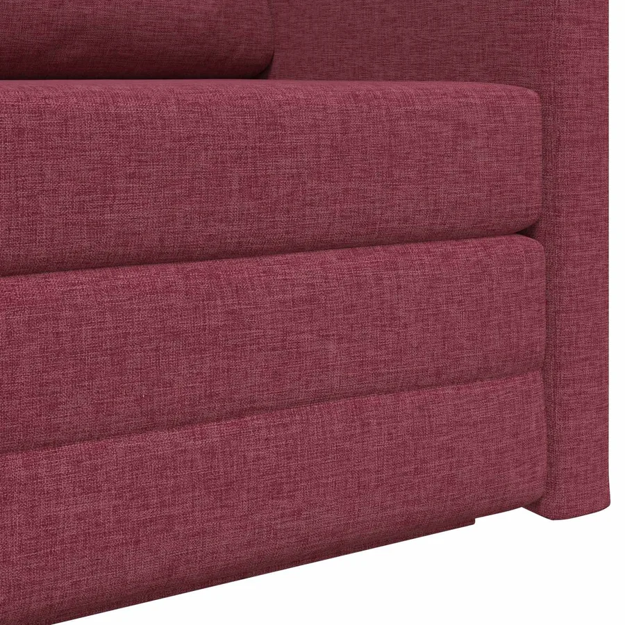 Canapé-Lit 110cm Bordeaux tissu - 9