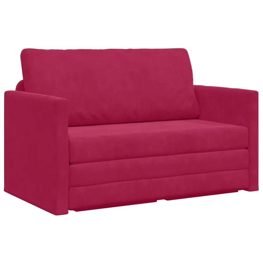 Canapé-Lit Bordeaux 124 x 71 x 78 cm Velours - 2