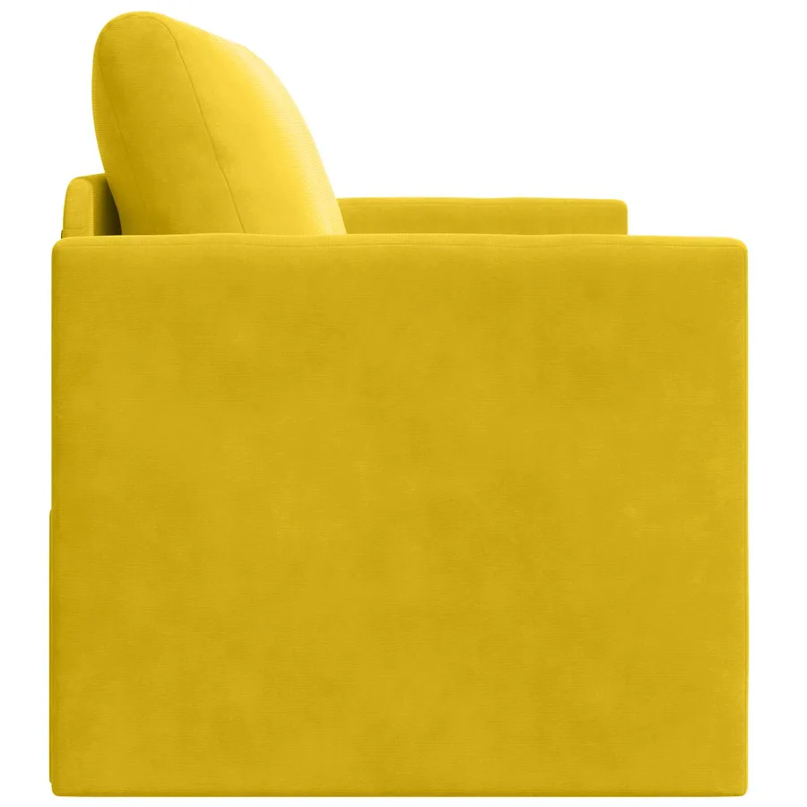 Canapé-Lit Jaune tournesol 124 x 71 x 78 cm Velours - 6