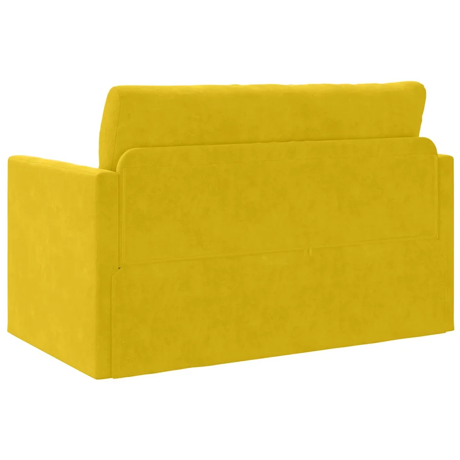 Canapé-Lit Jaune tournesol 124 x 71 x 78 cm Velours - 7