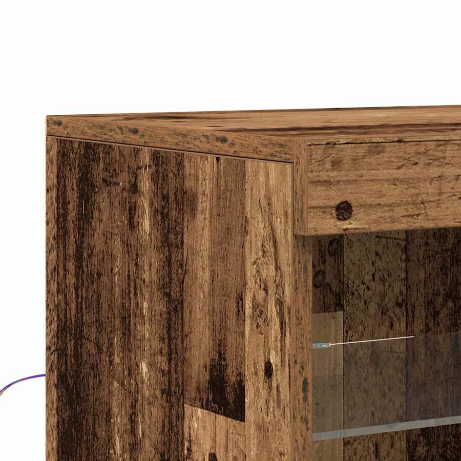 Buffet LED 3 pcs Bois ancien 123 x 37 x 100 cm - 8