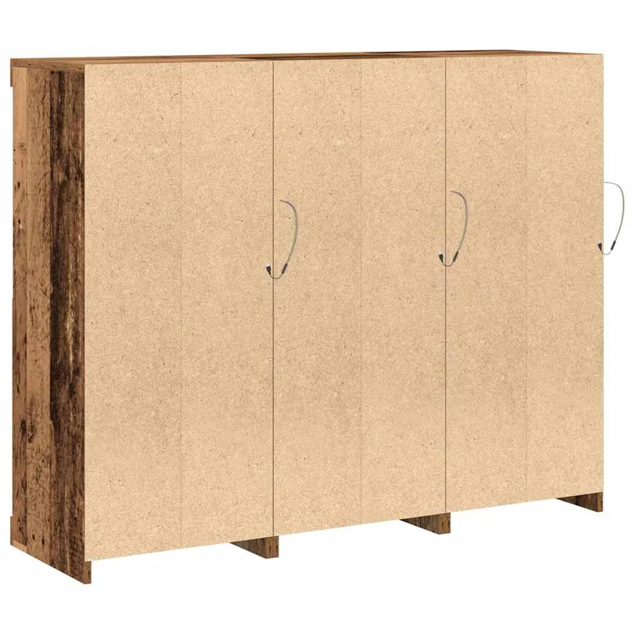 Buffet LED 3 pcs Bois ancien 123 x 37 x 100 cm - 9