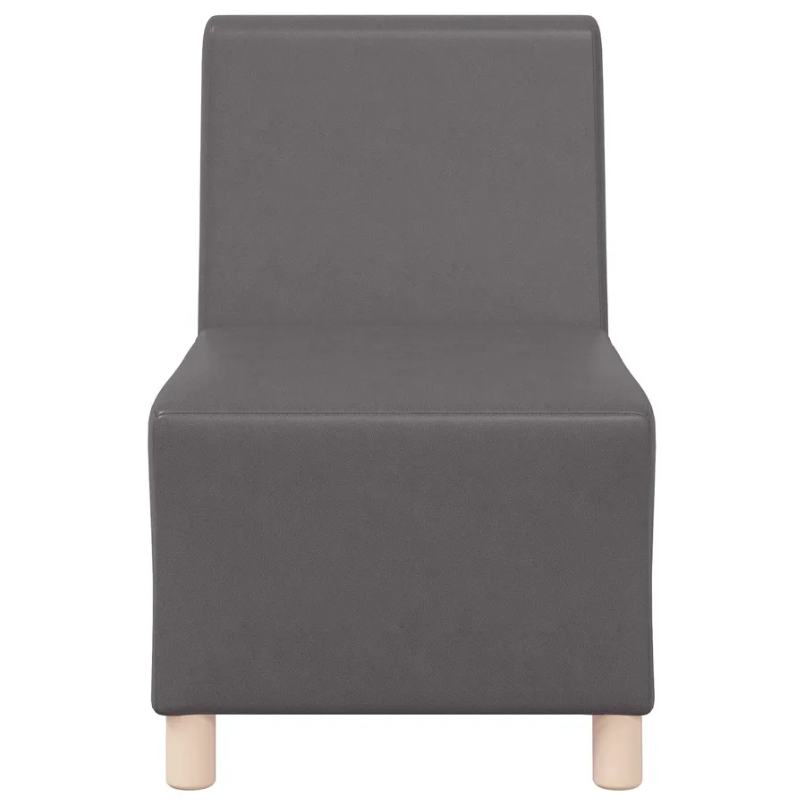 Fauteuil gris 55 cm similicuir - 4