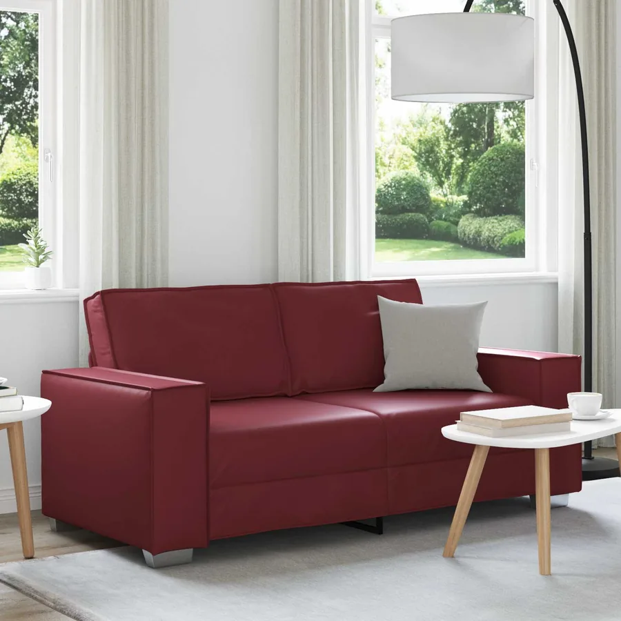 Canapé deux places Bordeaux 180 cm Simili cuir