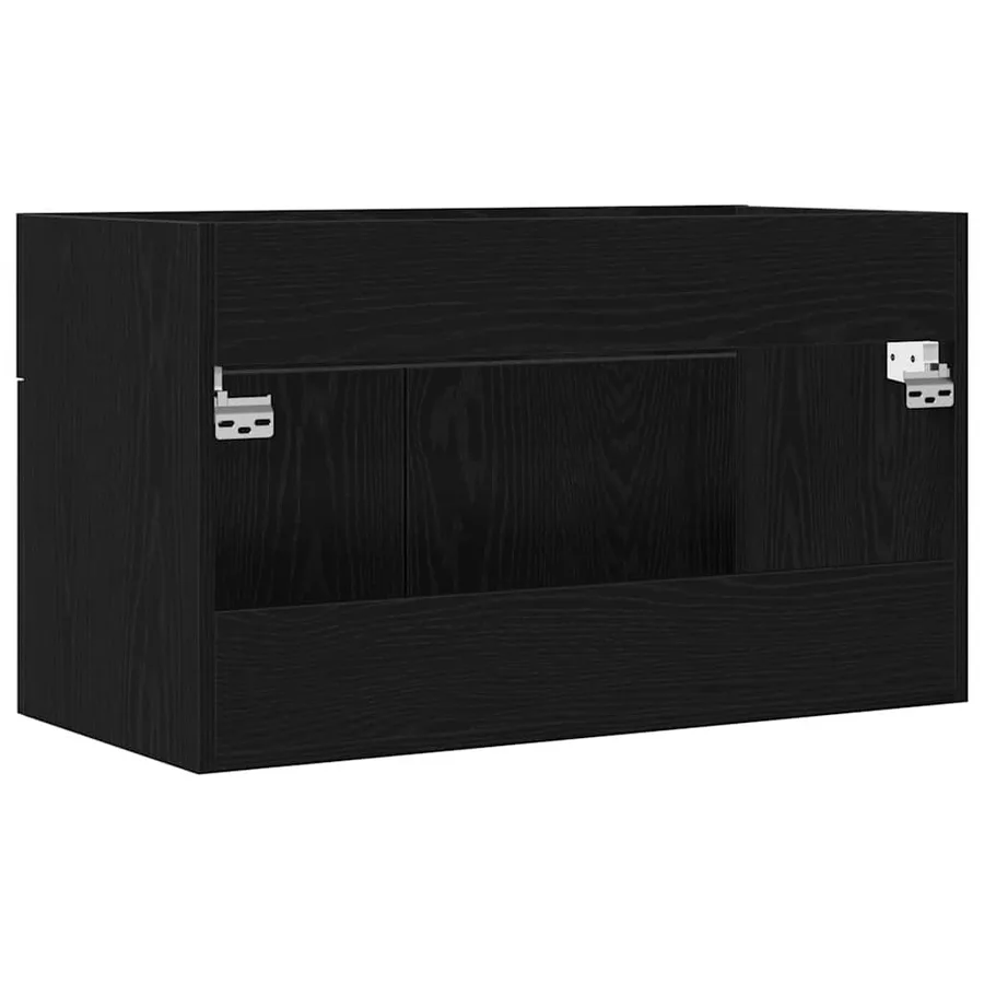 Armoire d'évier Chêne noir 38,5 x 100 x 46 cm Bois d'ingénierie - 6