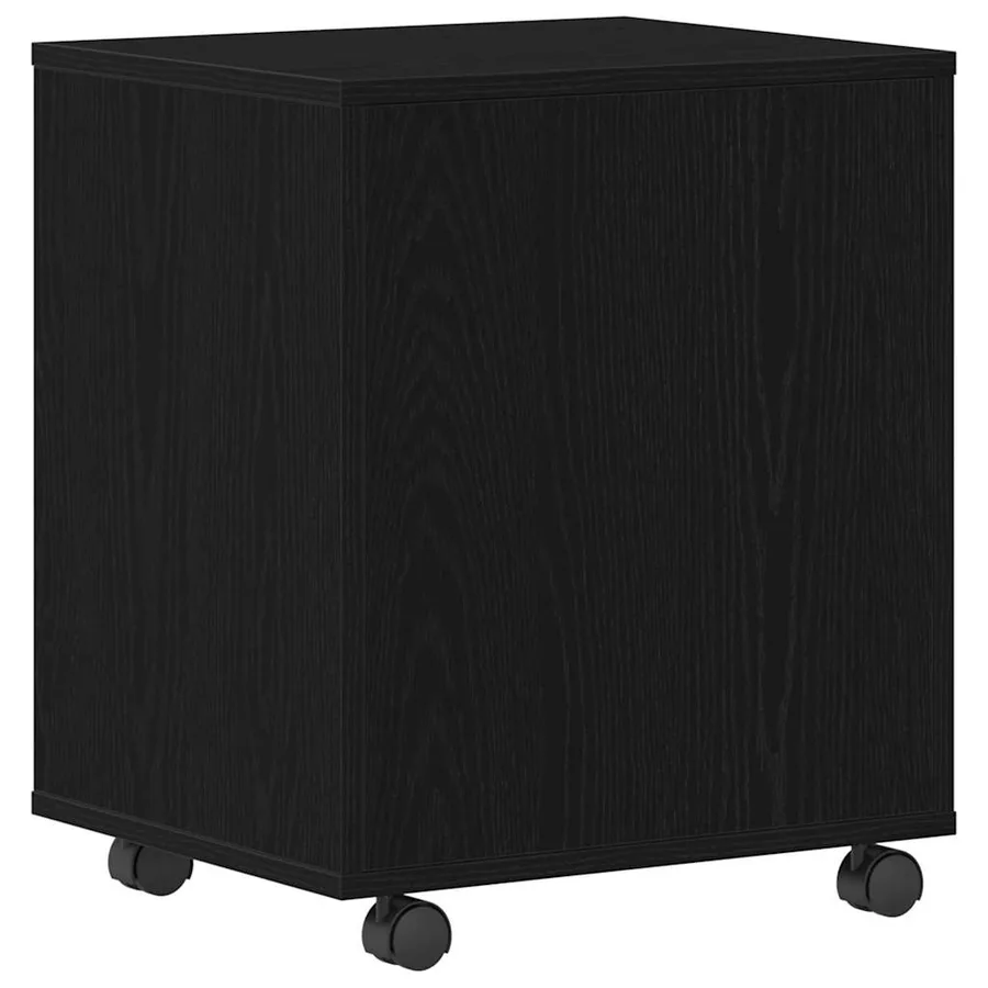 Cabinet roulant Chêne noir 45 x 38 x 54 cm Bois d'ingénierie - 6