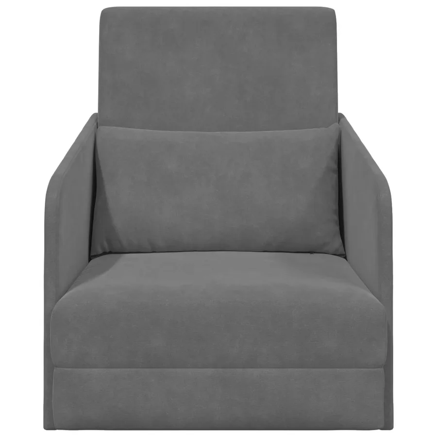 Canapé-Lit Gris foncé 65 x 80 x 83 cm Velours - 5