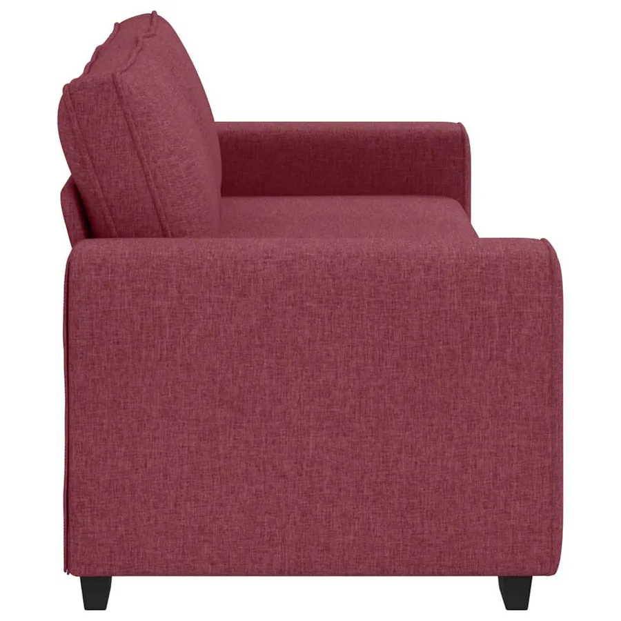 Canapé 3 places rouge vin 220x77x82 cm en tissu - 5