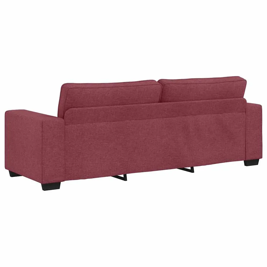 Canapé 3 places rouge vin 220x77x82 cm en tissu - 6
