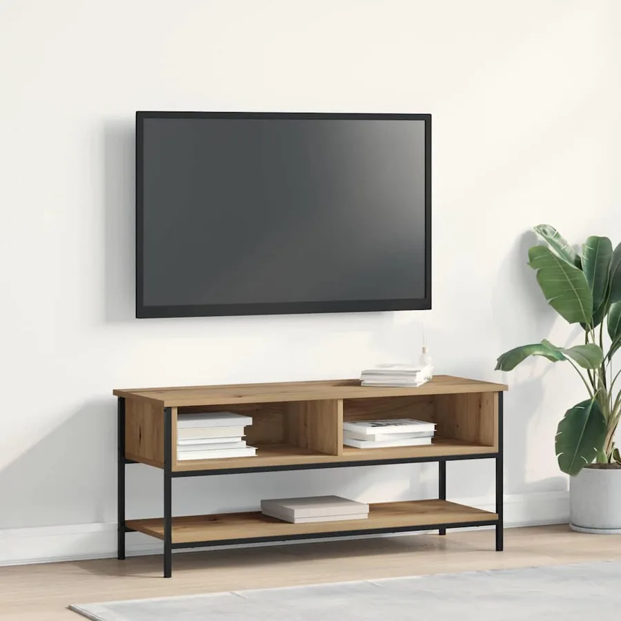 Ensemble meuble TV 100 x 35 x 45 cm Chêne artisanal
