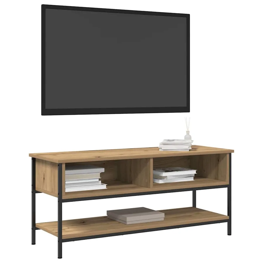 Ensemble meuble TV 100 x 35 x 45 cm Chêne artisanal - 3
