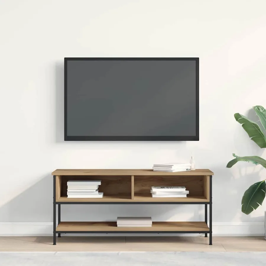 Ensemble meuble TV 100 x 35 x 45 cm Chêne artisanal - 4