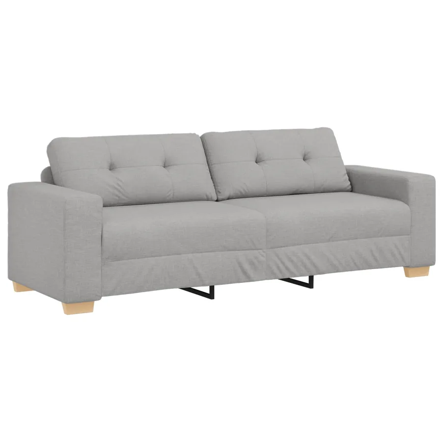 Canapé 3 places gris nuage 180 cm tissu - 2