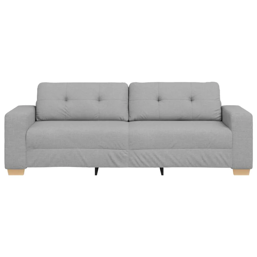 Canapé 3 places gris nuage 180 cm tissu - 4