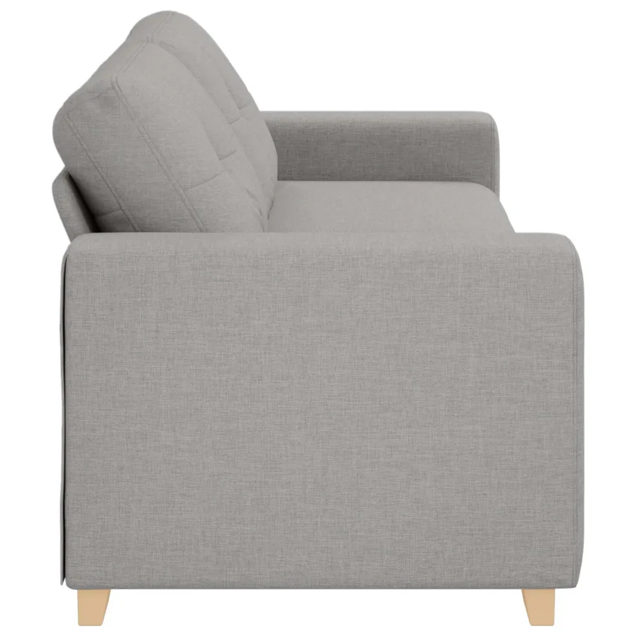 Canapé 3 places gris nuage 180 cm tissu - 5