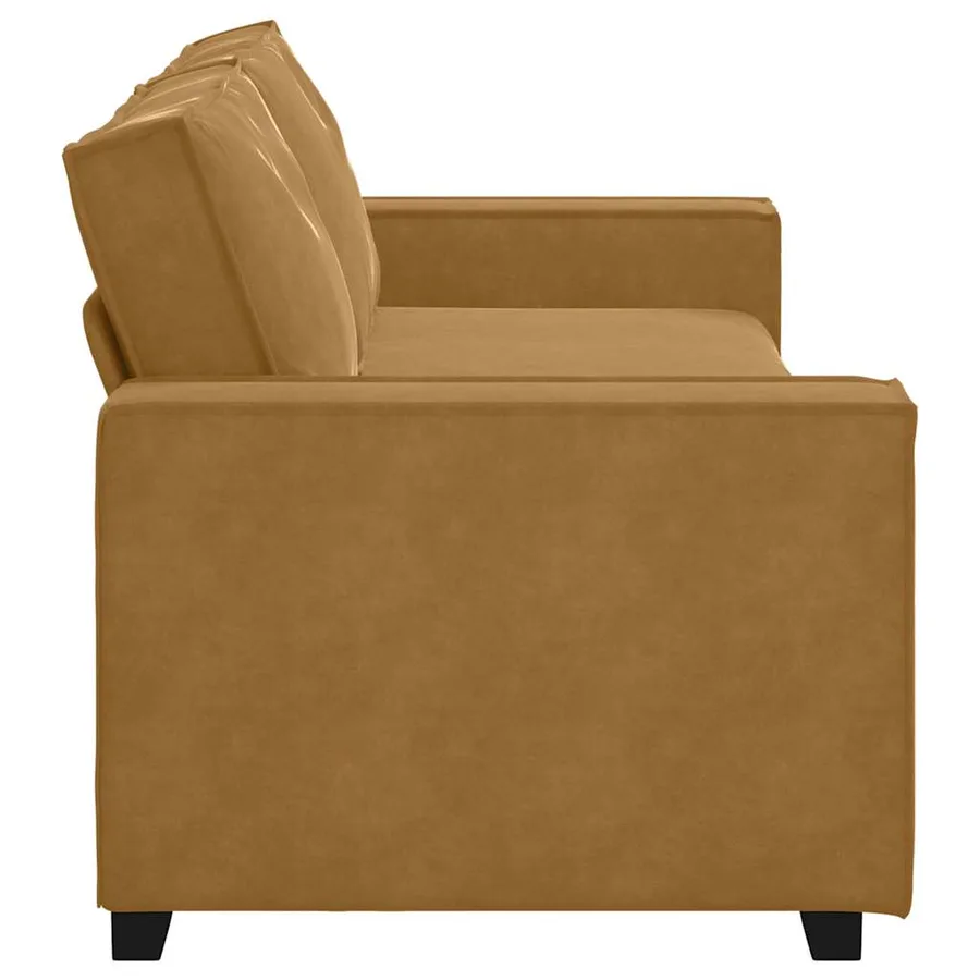 Canapé à 3 places Marron 220x78x84 cm Velours - 5