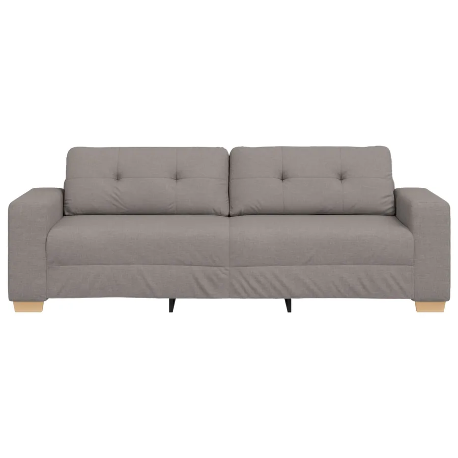 Sofa 3 places Taupe 220 cm tissu - 4