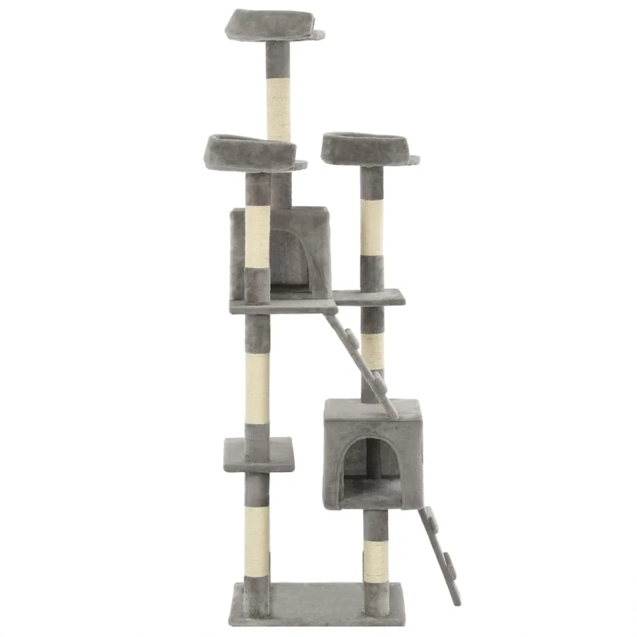 Arbre à chat avec griffoirs en sisal 170 cm Gris - 3