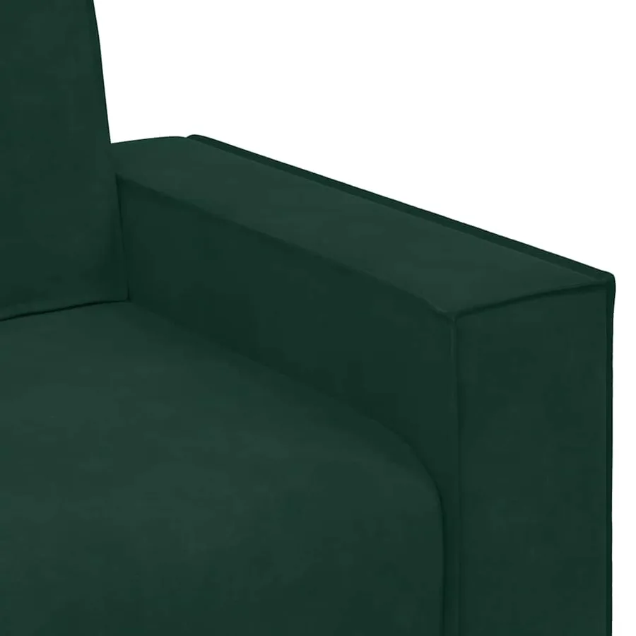Ensemble de canapés 3 pcs avec coussins Vert foncé Velours - 10