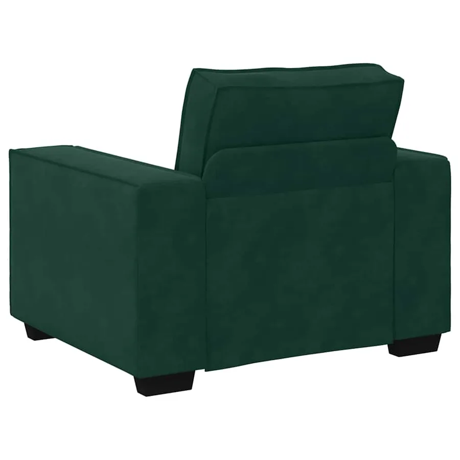 Ensemble de canapés 3 pcs avec coussins Vert foncé Velours - 7
