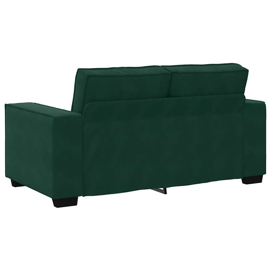 Ensemble de canapés 3 pcs avec coussins Vert foncé Velours - 8