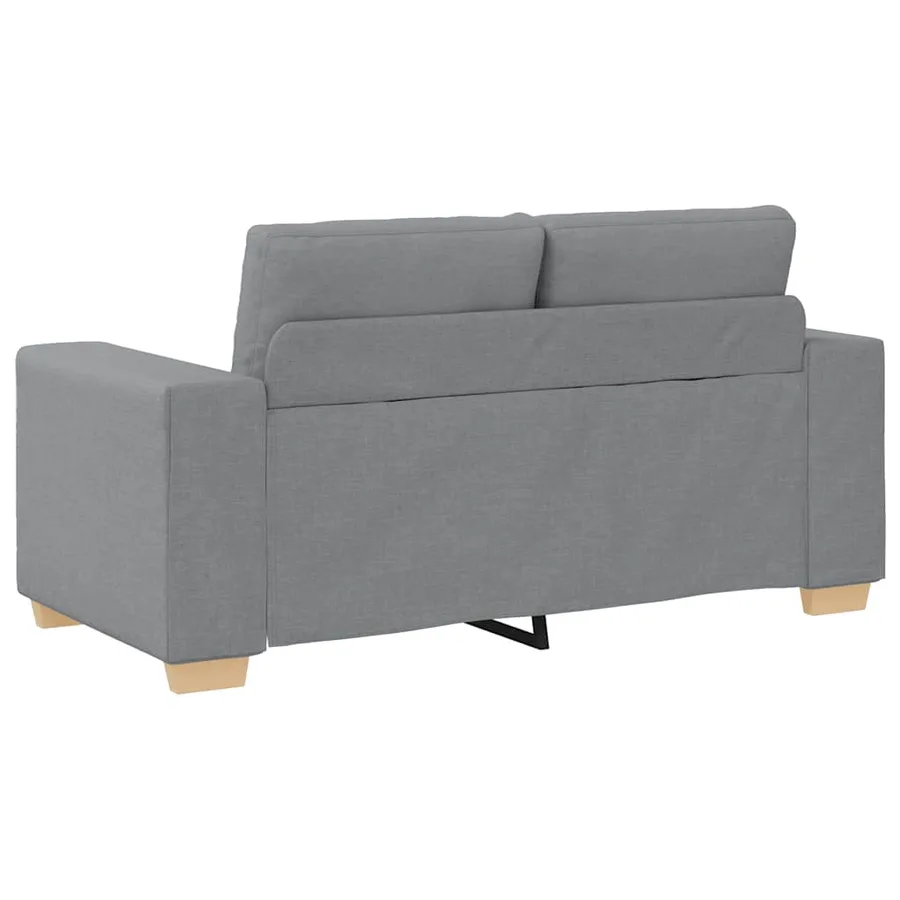 Ensemble de canapé 2 pcs avec coussins en tissu gris clair - 6