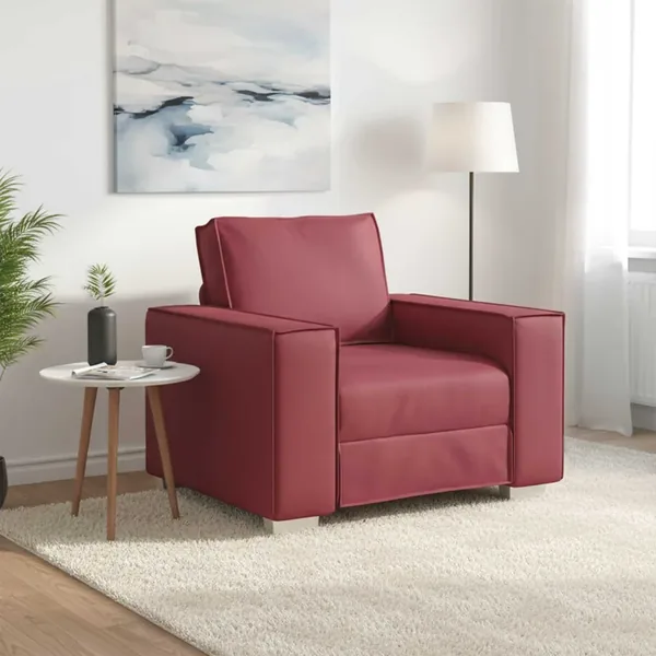 Fauteuil Bordeaux 100 cm Simili cuir