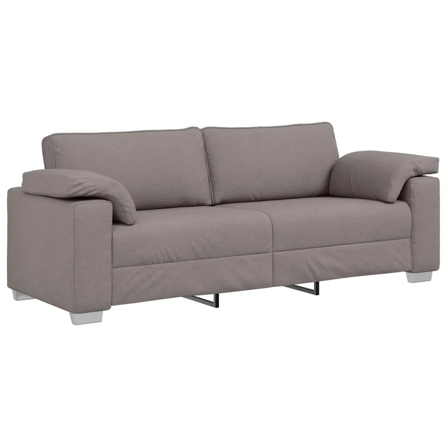 Sofa 3 places Taupe 220 cm tissu - 2