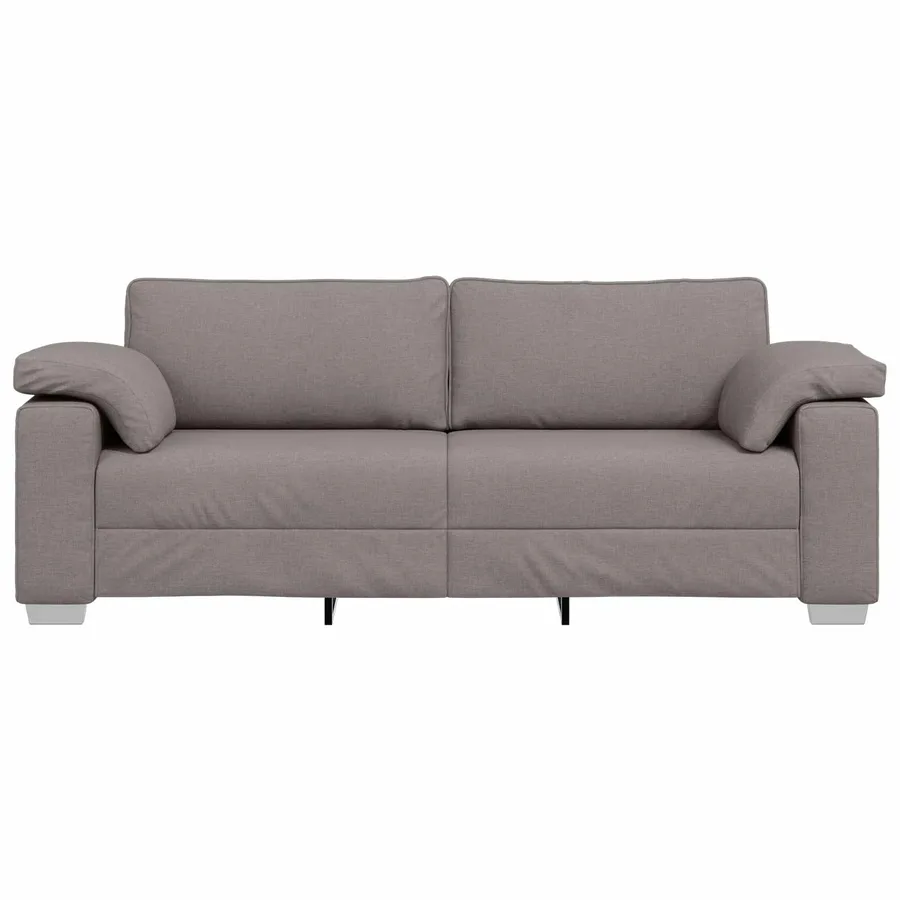 Sofa 3 places Taupe 220 cm tissu - 4