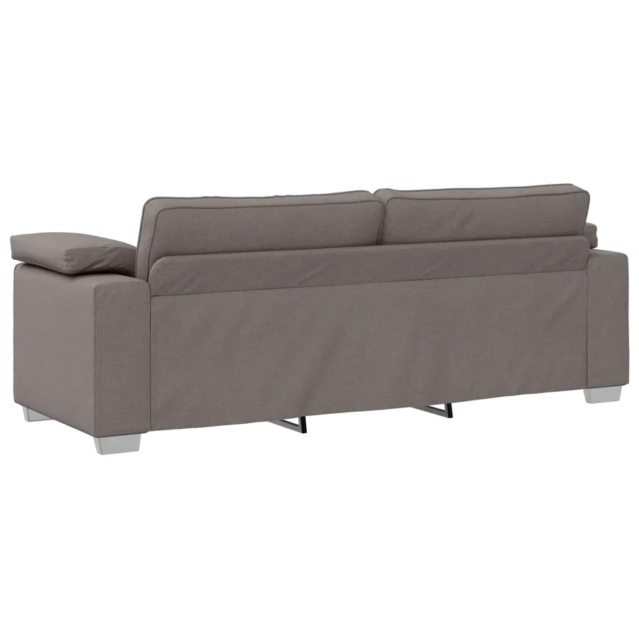 Sofa 3 places Taupe 220 cm tissu - 6