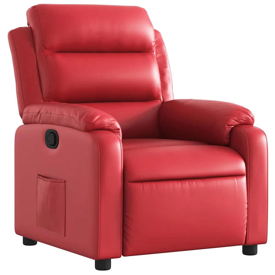Fauteuil inclinable Rouge Similicuir - 2
