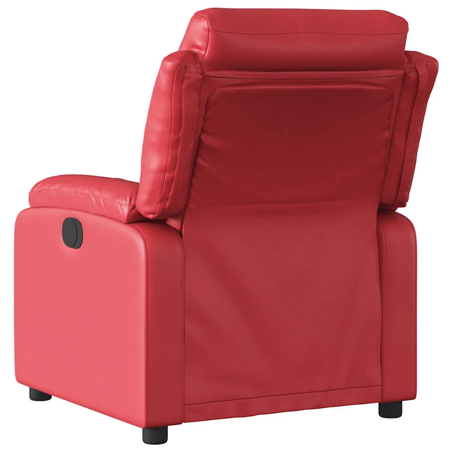 Fauteuil inclinable Rouge Similicuir - 3