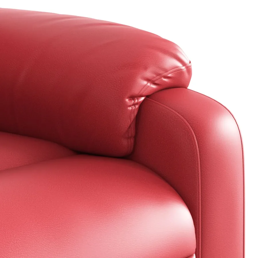 Fauteuil inclinable Rouge Similicuir - 8