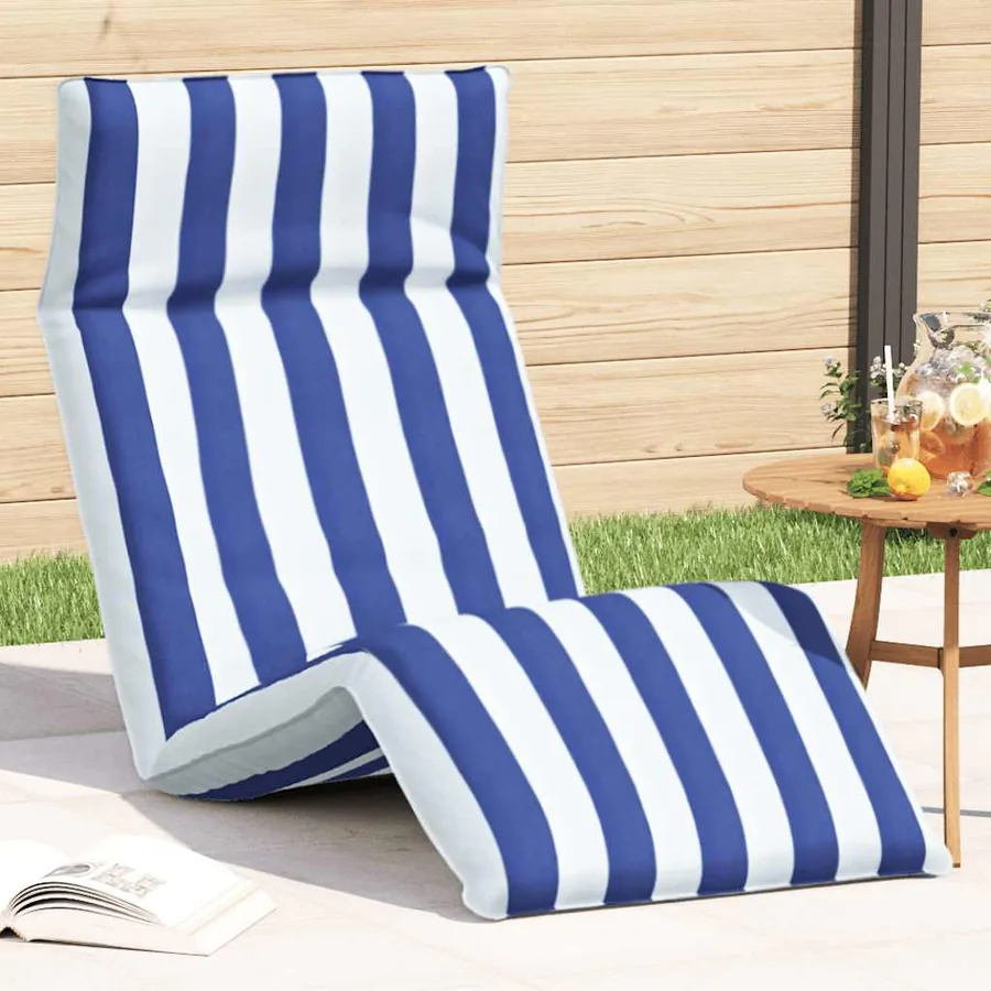 Transat pliant taupe 175 x 54 x 8,5 cm tissu Oxford - 23