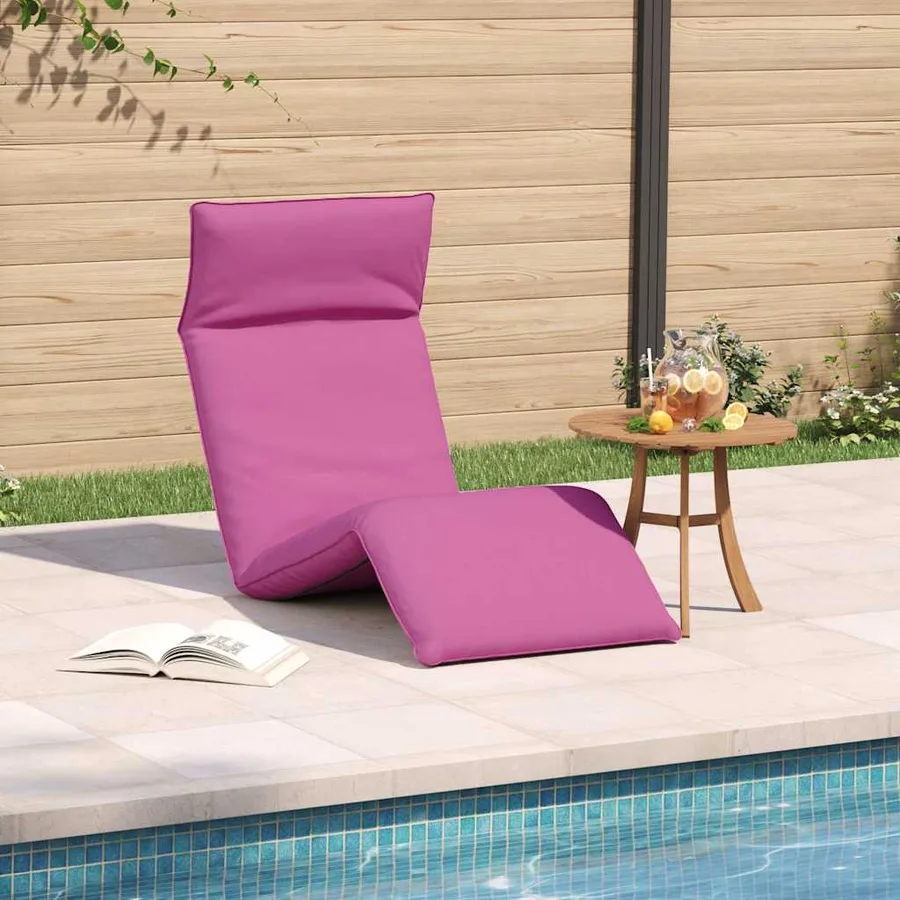 Transat pliant taupe 175 x 54 x 8,5 cm tissu Oxford - 58