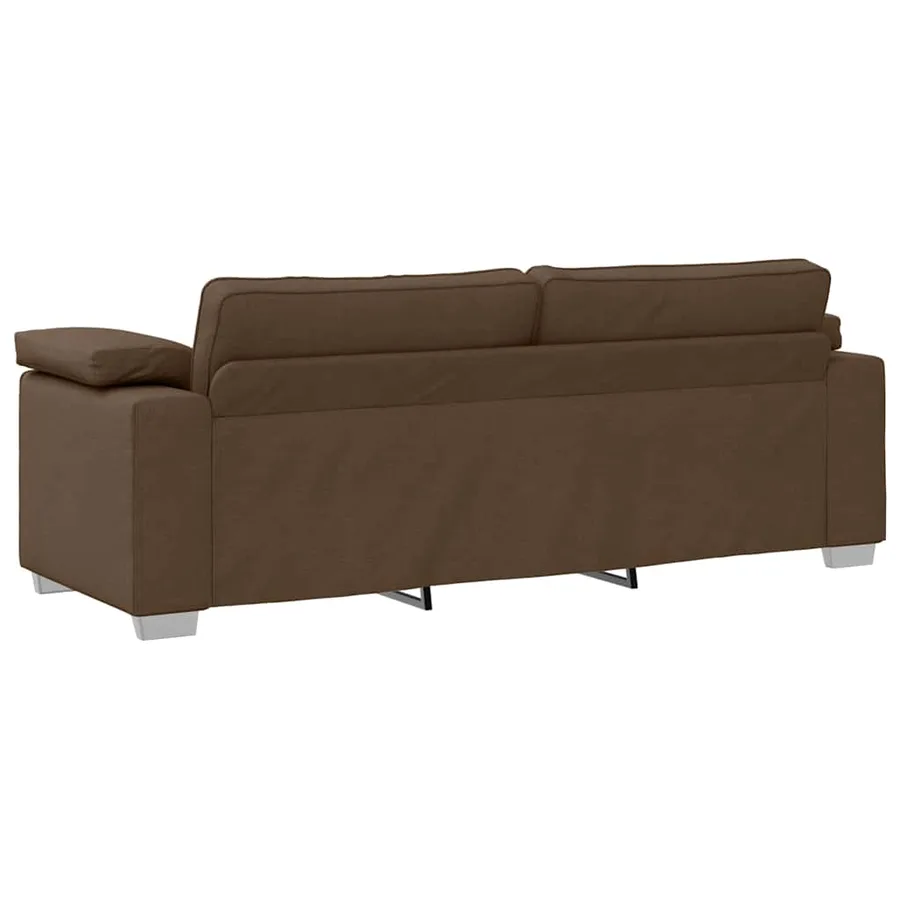 Sofa 3 places Marron 220 cm tissu - 4