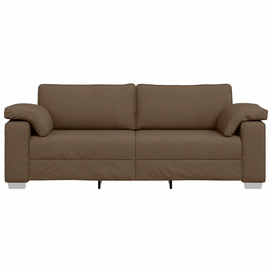 Sofa 3 places Marron 220 cm tissu - 5