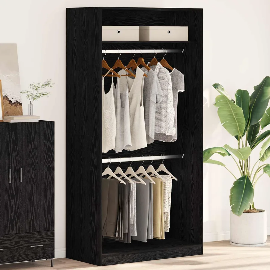 Armoire Chêne noir 100 x 50 x 200 cm Bois d'ingénierie