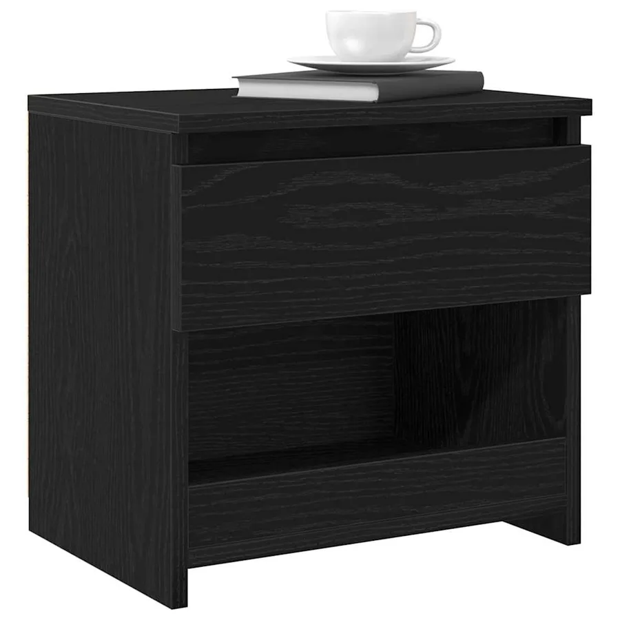 Cabinet de chevet Chêne noir 40 x 30 x 39 cm Bois d'ingénierie - 3