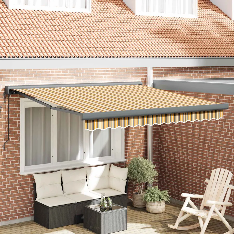 Auvent rétractable Multicolore 300 x 250 x 165 cm