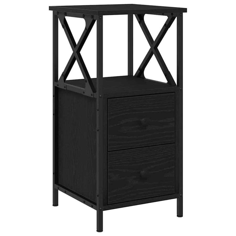 Cabinet de chevet 2 pcs Chêne noir 34 x 35,5 x 70 cm - 5