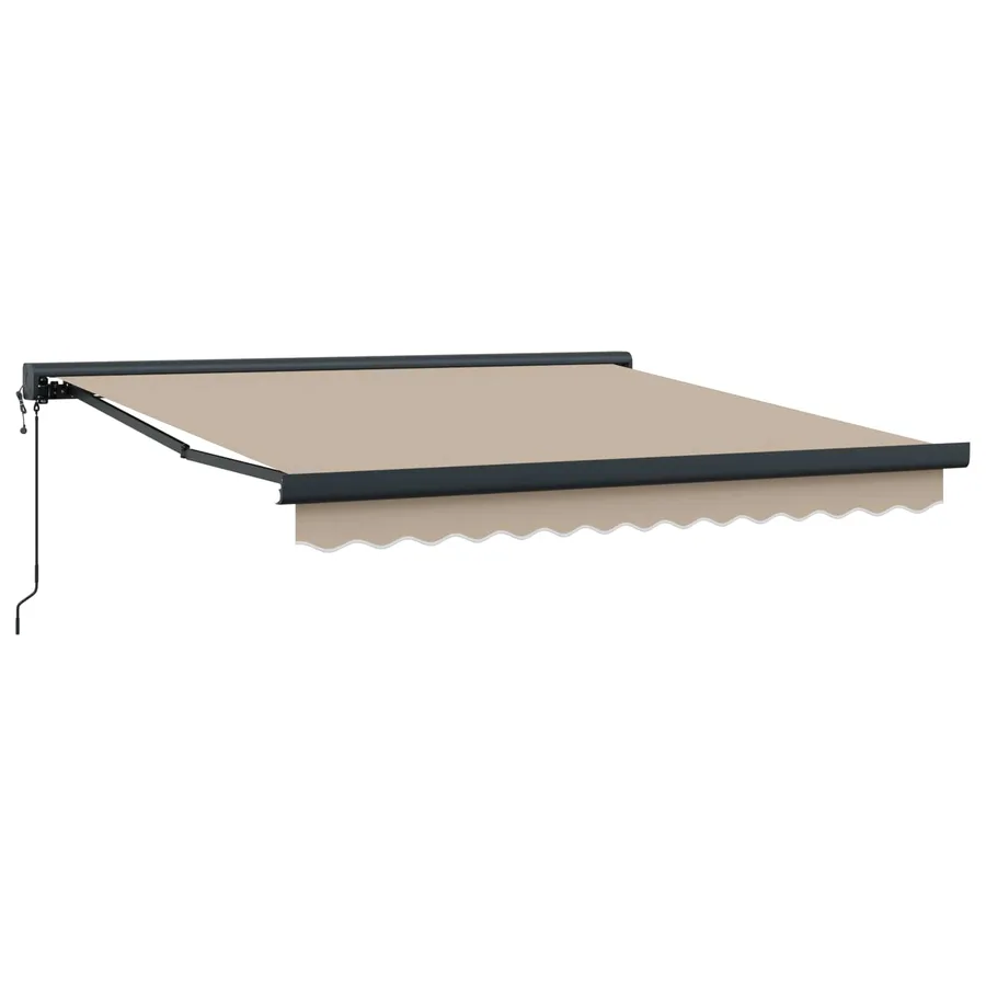Auvent rétractable Beige 300 x 250 cm Tissu et Métal - 4