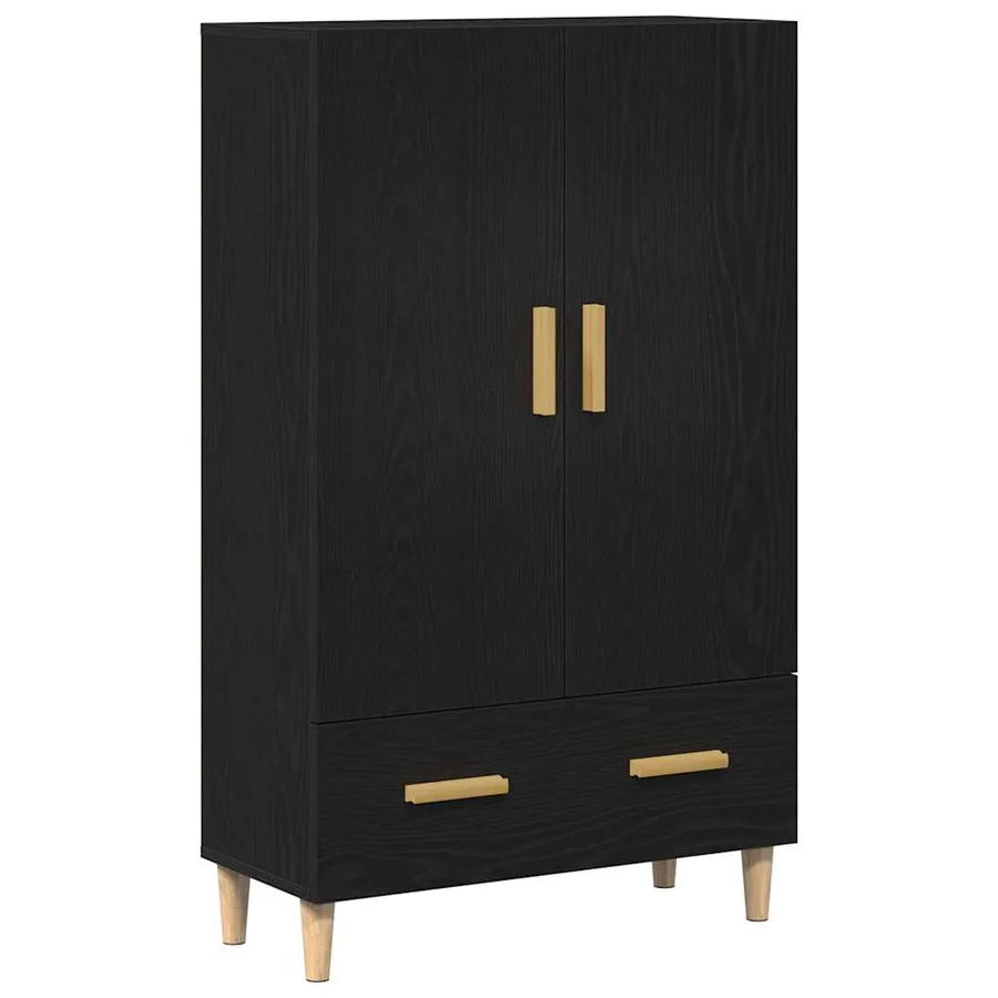 Haut Armoire Chêne noir 70 x 31 x 115 cm Bois d'ingénierie - 2