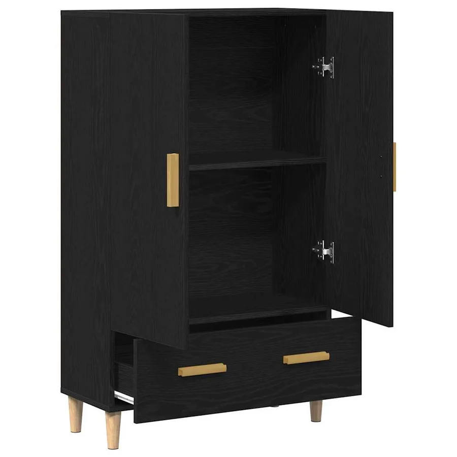 Haut Armoire Chêne noir 70 x 31 x 115 cm Bois d'ingénierie - 5
