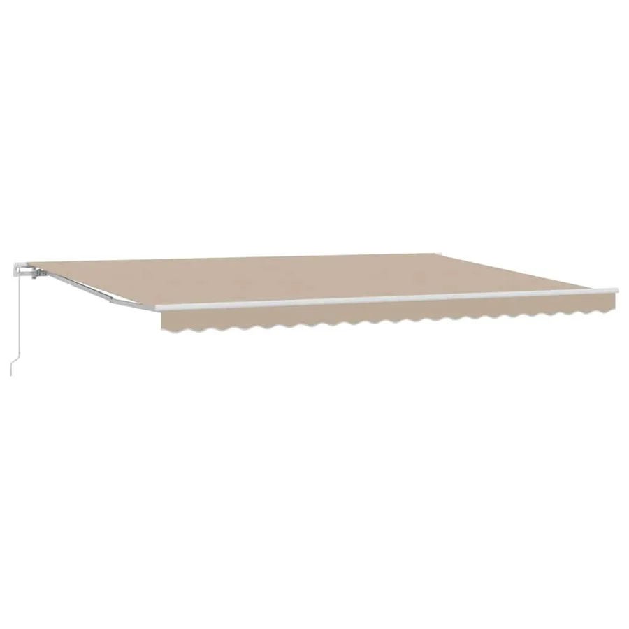 Auvent rétractable Beige 500 × 350 cm Polyester et Aluminium - 2
