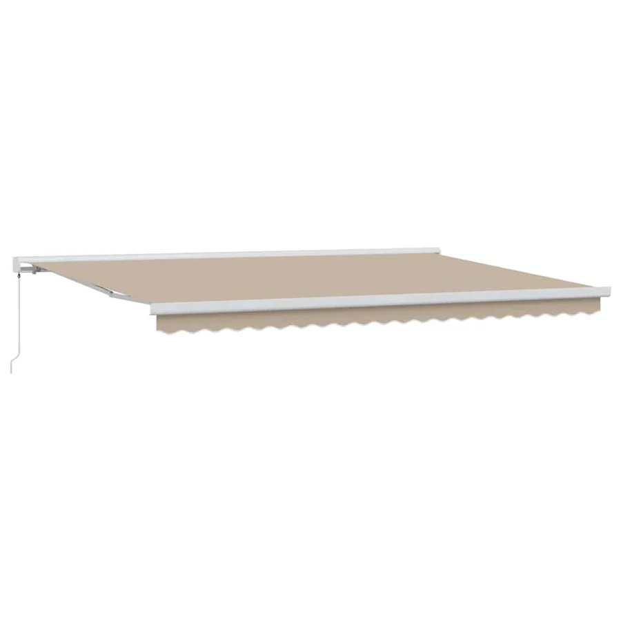 Auvent rétractable Beige 500 × 300 cm Toile et Aluminium - 2
