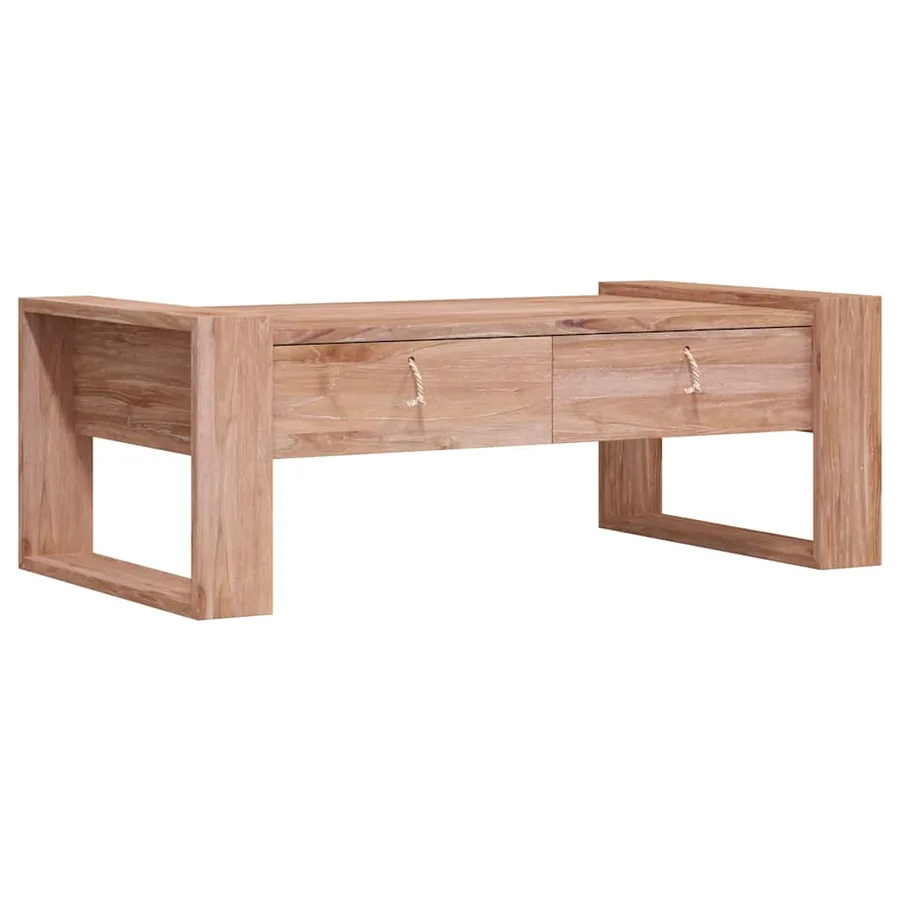 Table basse 110x60x40 cm Bois de teck massif - 2