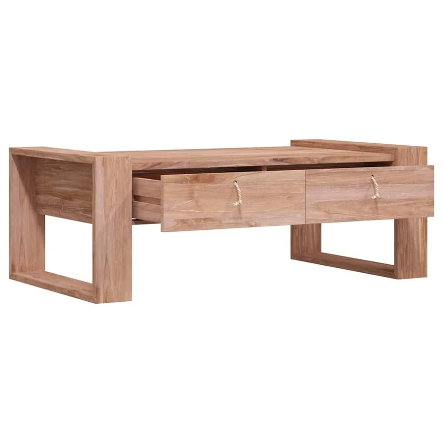 Table basse 110x60x40 cm Bois de teck massif - 3