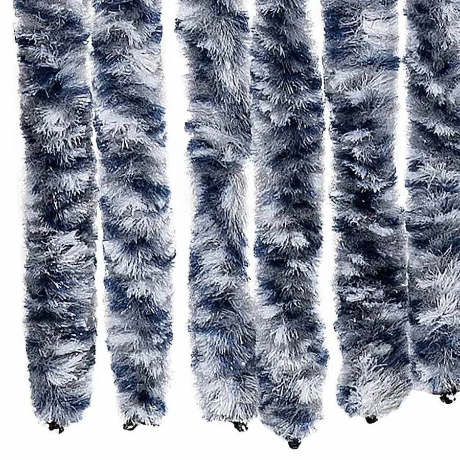 Moustiquaire Bleu blanc et argenté 56x185 cm Chenille - 5