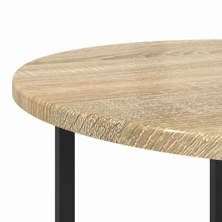 Ensemble de tables d'appoint 2 pcs Chêne Sonoma et noir - 7